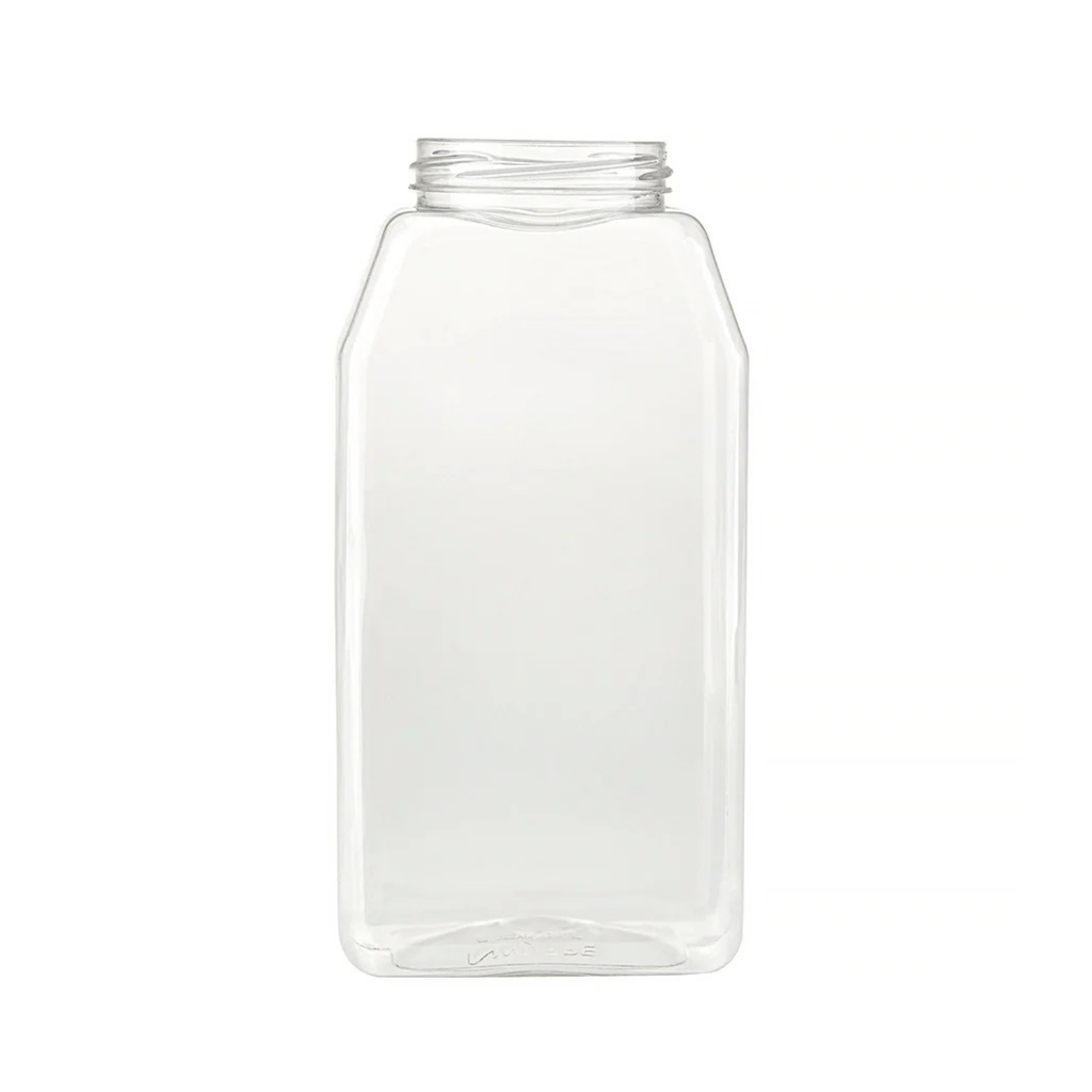 32 oz Clear PET Oblong Spice Jars