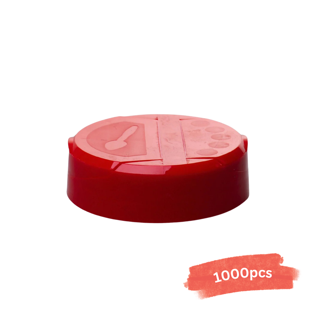63mm 63-485 RED Dual Flapper Cap, 5 Holes, Unlined
