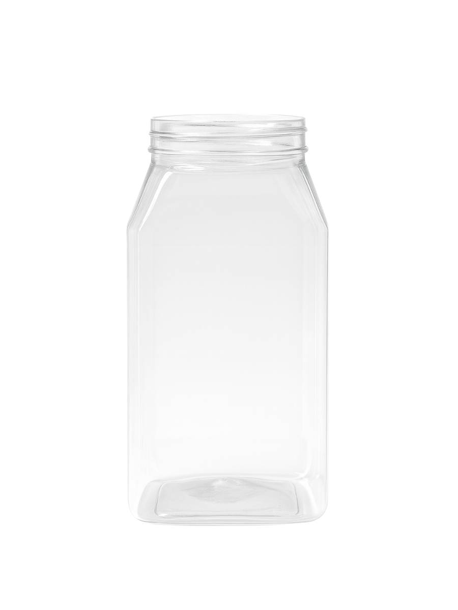 32 oz Clear PET Oblong Spice Jars