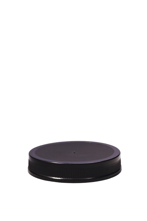 110-400 Black PP Ribbed Caps with Heat Induction Liner with Tabs